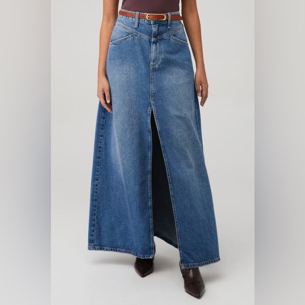 Free People Come As You Are Denim Skirt